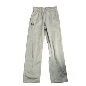 Under Armour Fleece Sweatpants Loose S Grey Pockets Elastic Drawstring Waist
